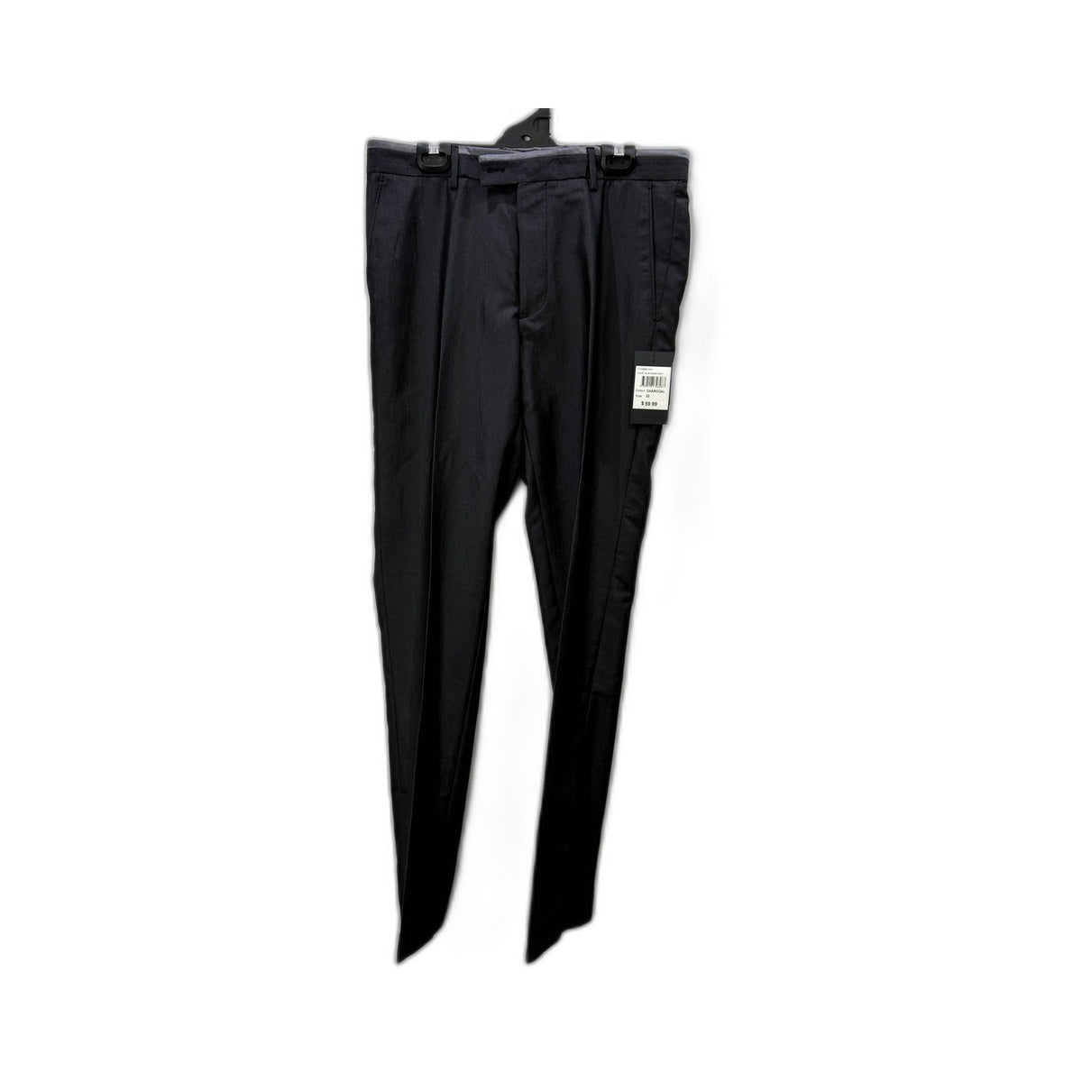 Connor Mens Slim Dress Pants Charcoal Flat Front Size 32 NEW