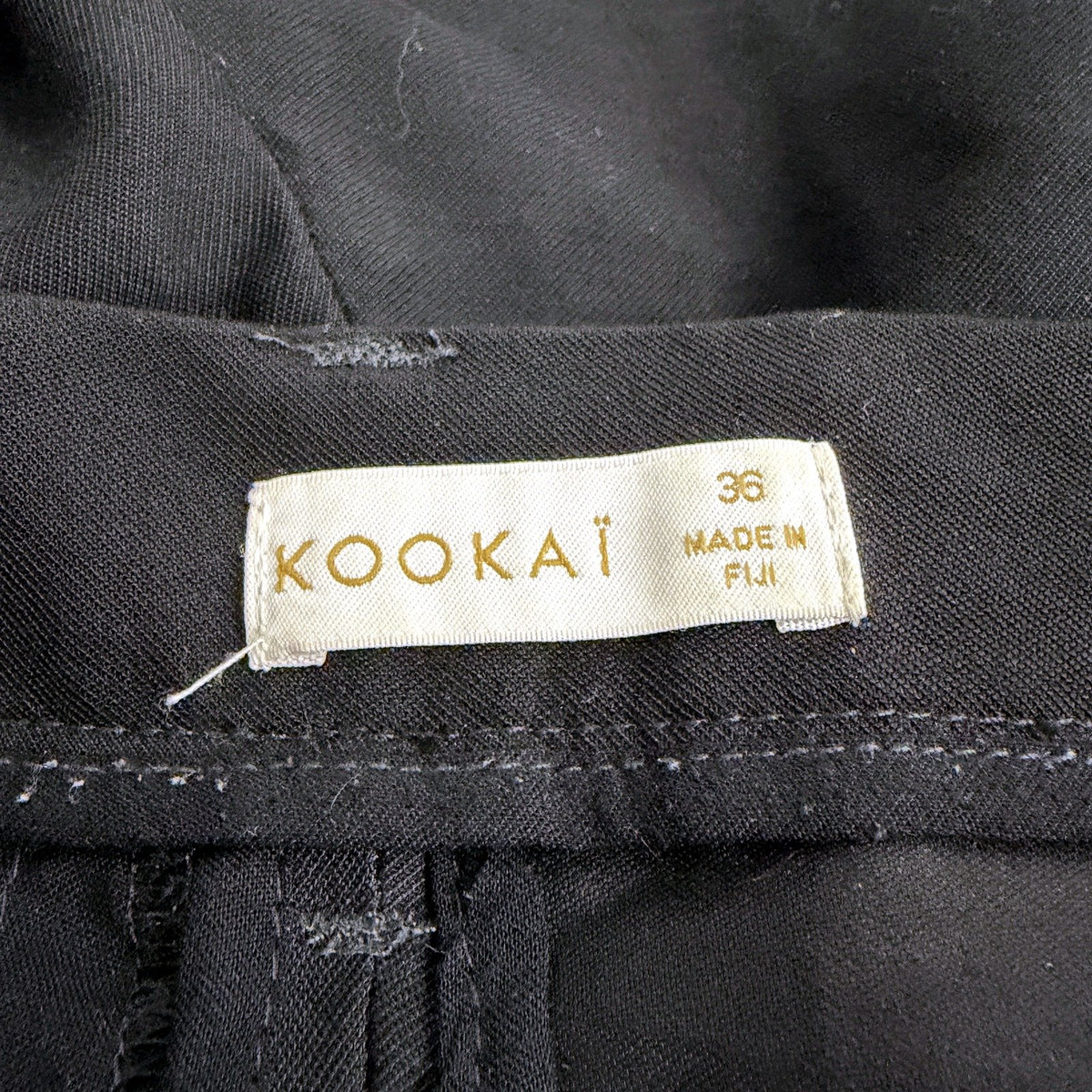 Kookai Womens Viscose Dress Pants Wide Leg Black Size 36 KP2127