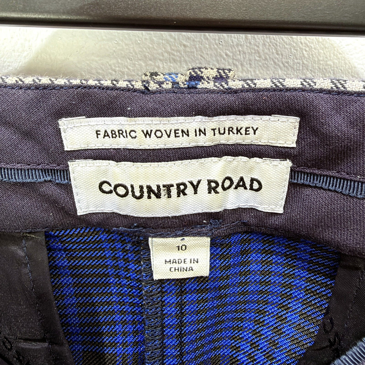 Country Road Womens Multi Color Houndstooth Check Dress Pants Size 10