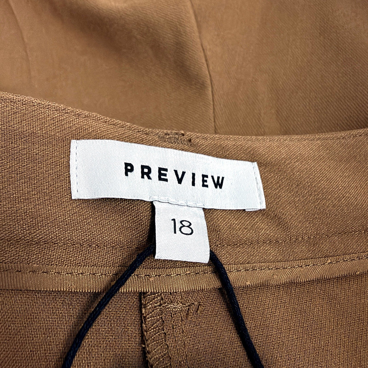 Preview Womens Tailored Straight Leg Pants Brown Size 18 - NEW