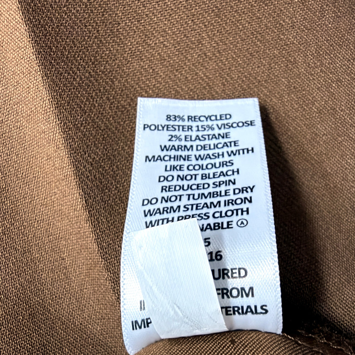 Preview Womens Tailored Straight Leg Pants Brown Size 18 - NEW