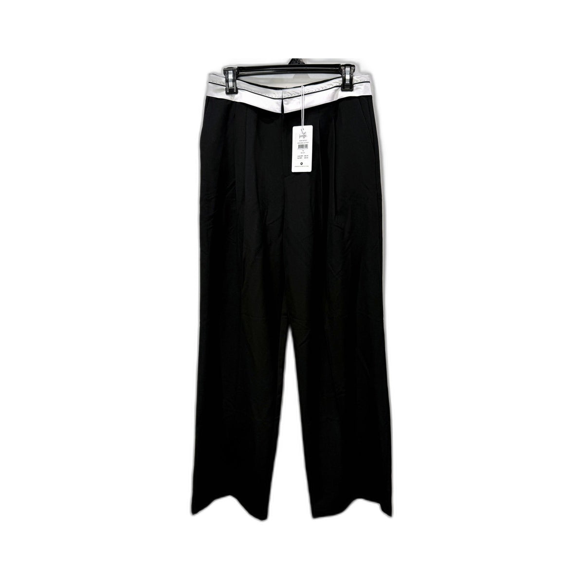 Jorge Womens Wide Leg Pants Black Scalloped Hem Size 10 by NEW