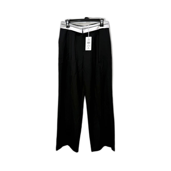 Jorge Womens Wide Leg Pants Black Scalloped Hem Size 10 by NEW