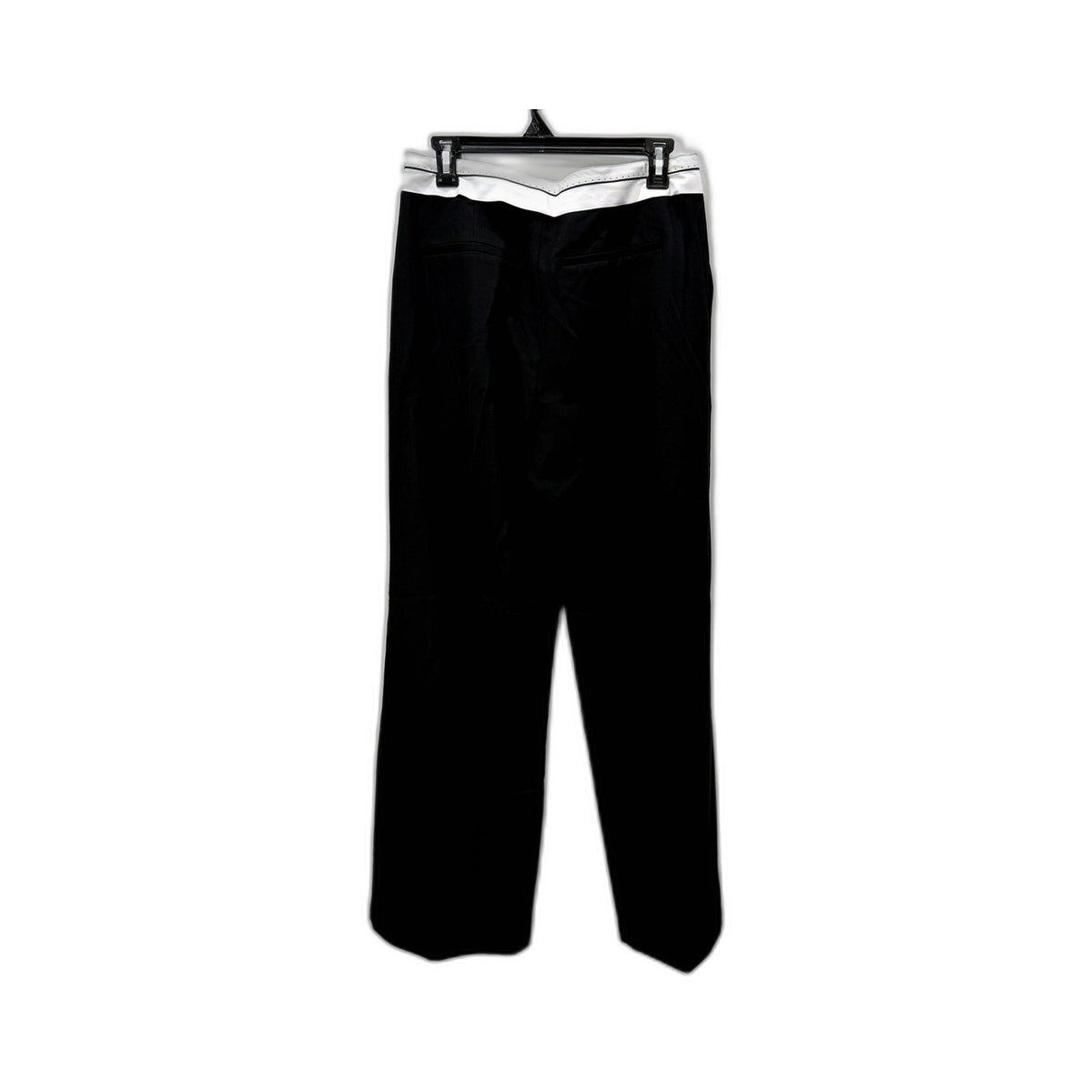 Jorge Womens Wide Leg Pants Black Scalloped Hem Size 10 by NEW