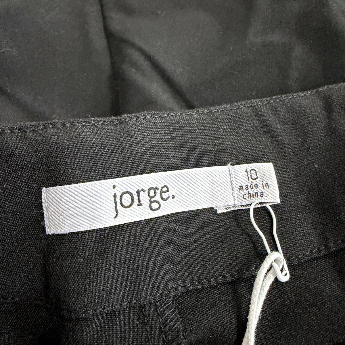 Jorge Womens Wide Leg Pants Black Scalloped Hem Size 10 by NEW