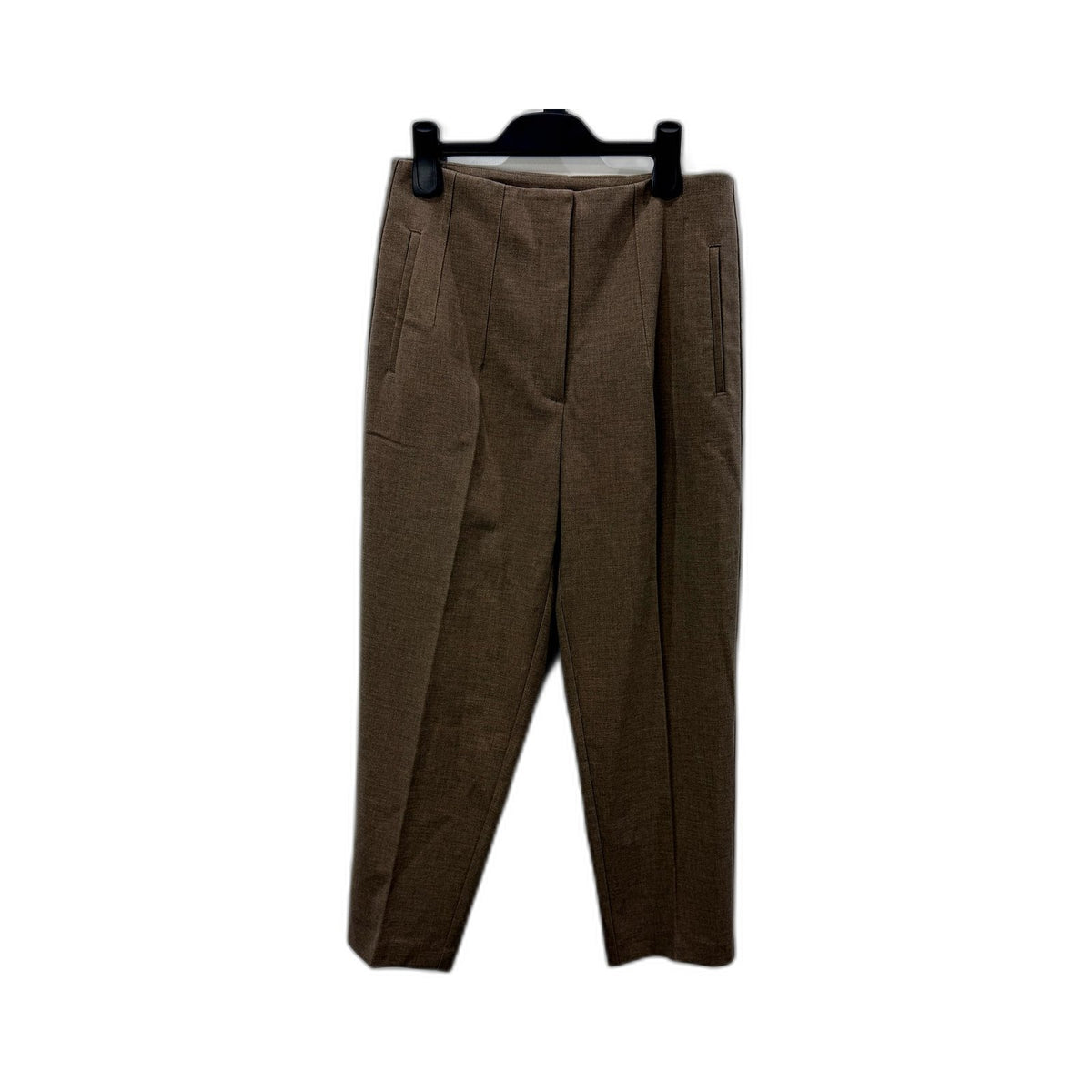 Basque Petite Womens Pleated High-Waisted Dress Pants Taupe Size 10 NEW