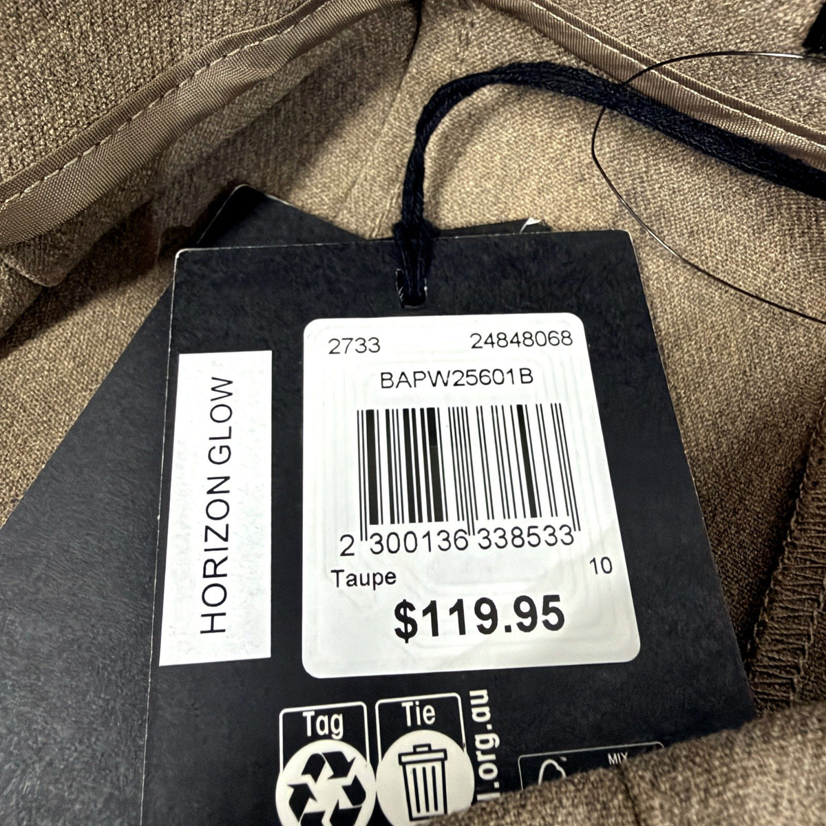 Basque Petite Womens Pleated High-Waisted Dress Pants Taupe Size 10 NEW