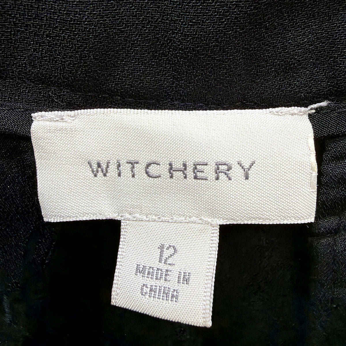 Witchery Womens Cropped Dress Pants Tailored Black Size 12