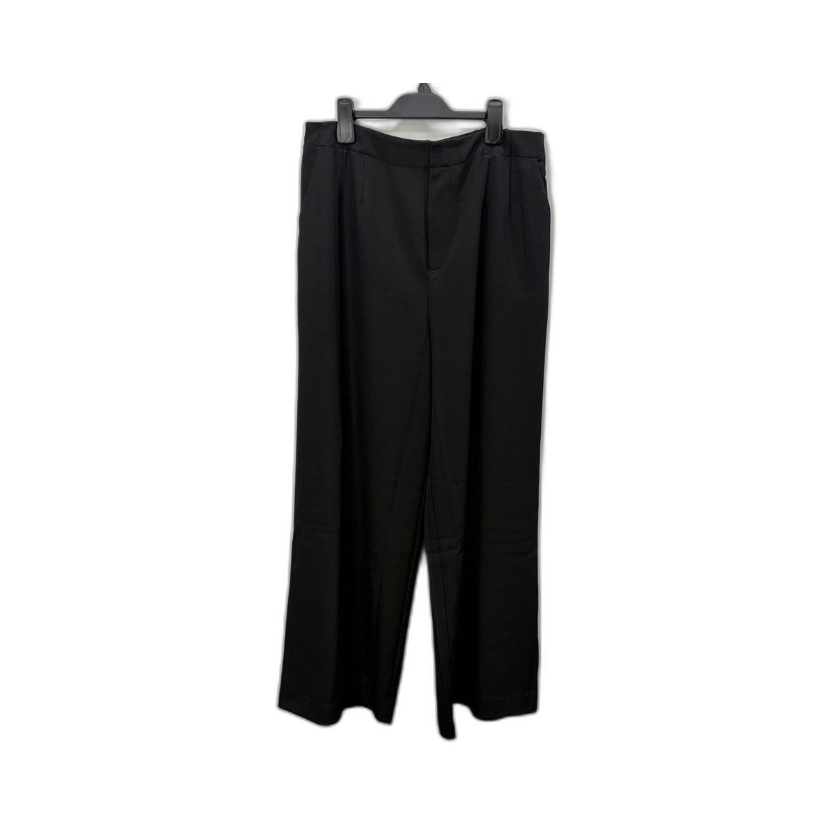 Serafina Womens Wide Leg Trousers Black Distressed Size 14