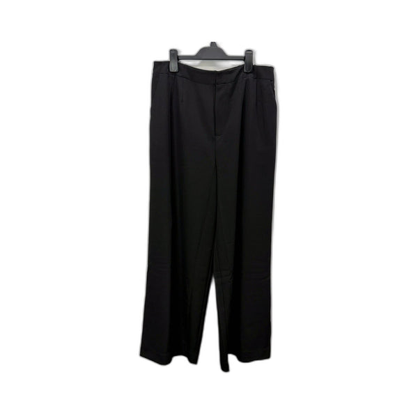Serafina Womens Wide Leg Trousers Black Distressed Size 14