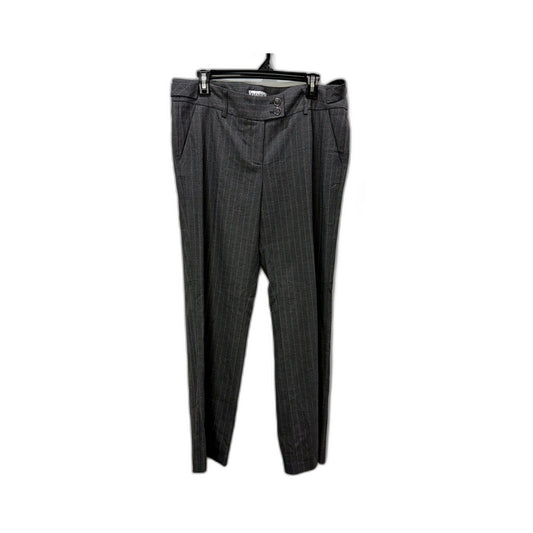 Danini Womens Dress Pants Charcoal Gray Pinstripe Size 18