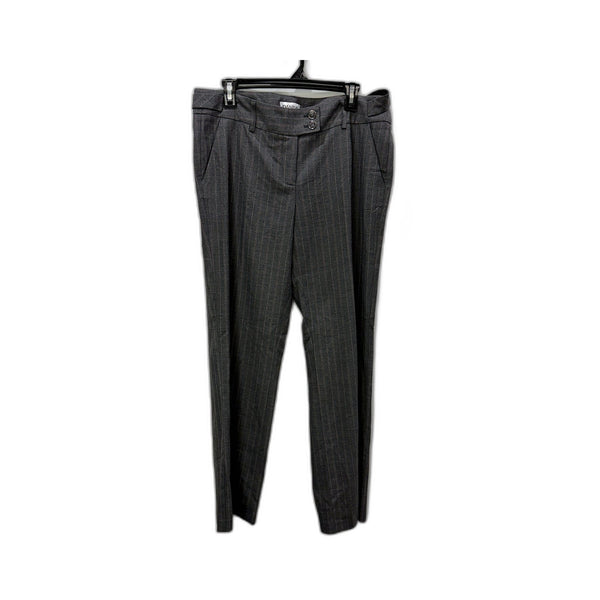 Danini Womens Dress Pants Charcoal Gray Pinstripe Size 18