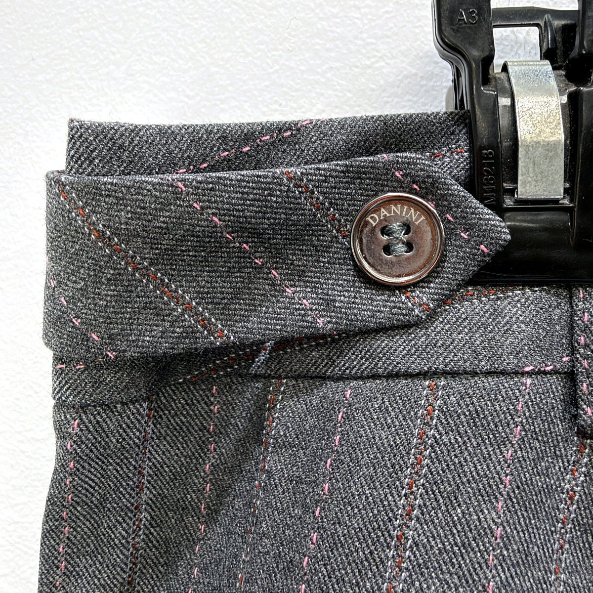 Danini Womens Dress Pants Charcoal Gray Pinstripe Size 18