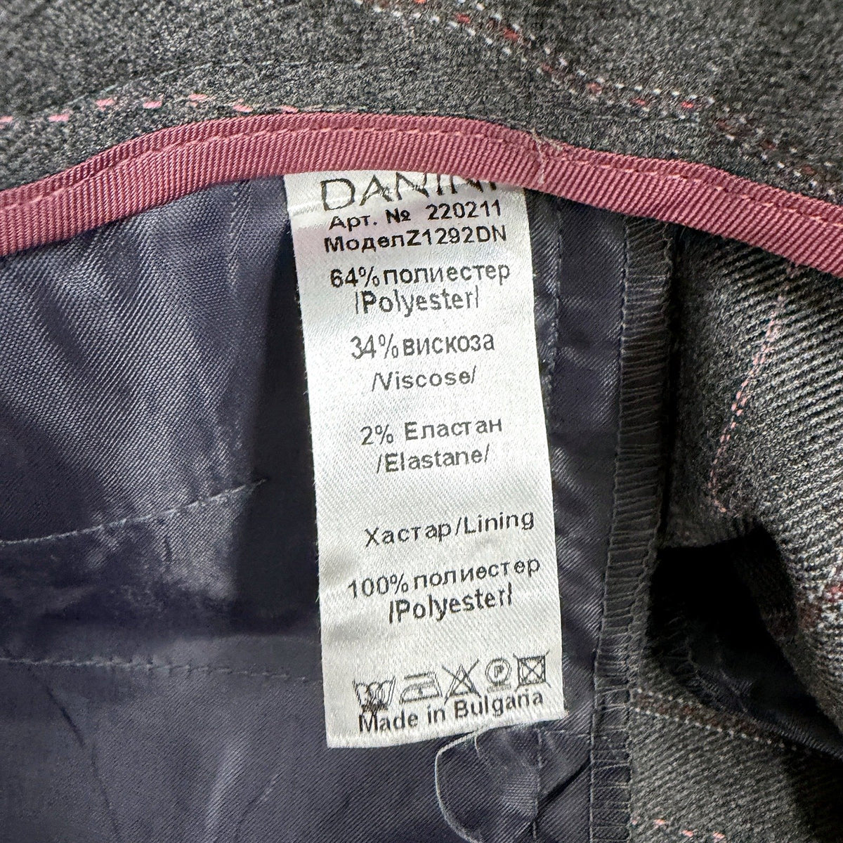 Danini Womens Dress Pants Charcoal Gray Pinstripe Size 18