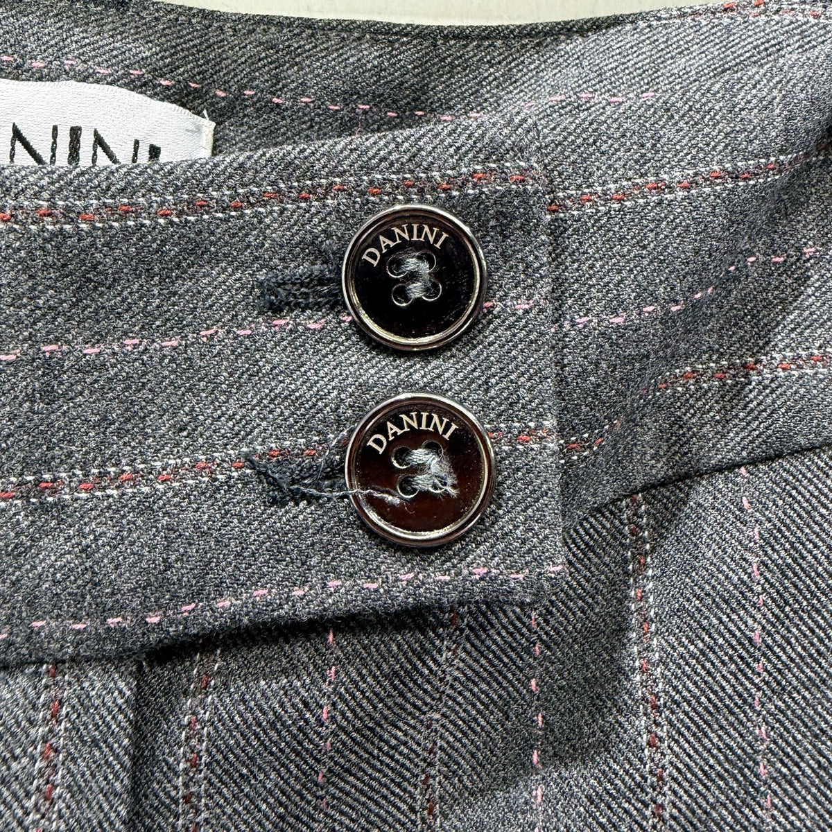 Danini Womens Dress Pants Charcoal Gray Pinstripe Size 18