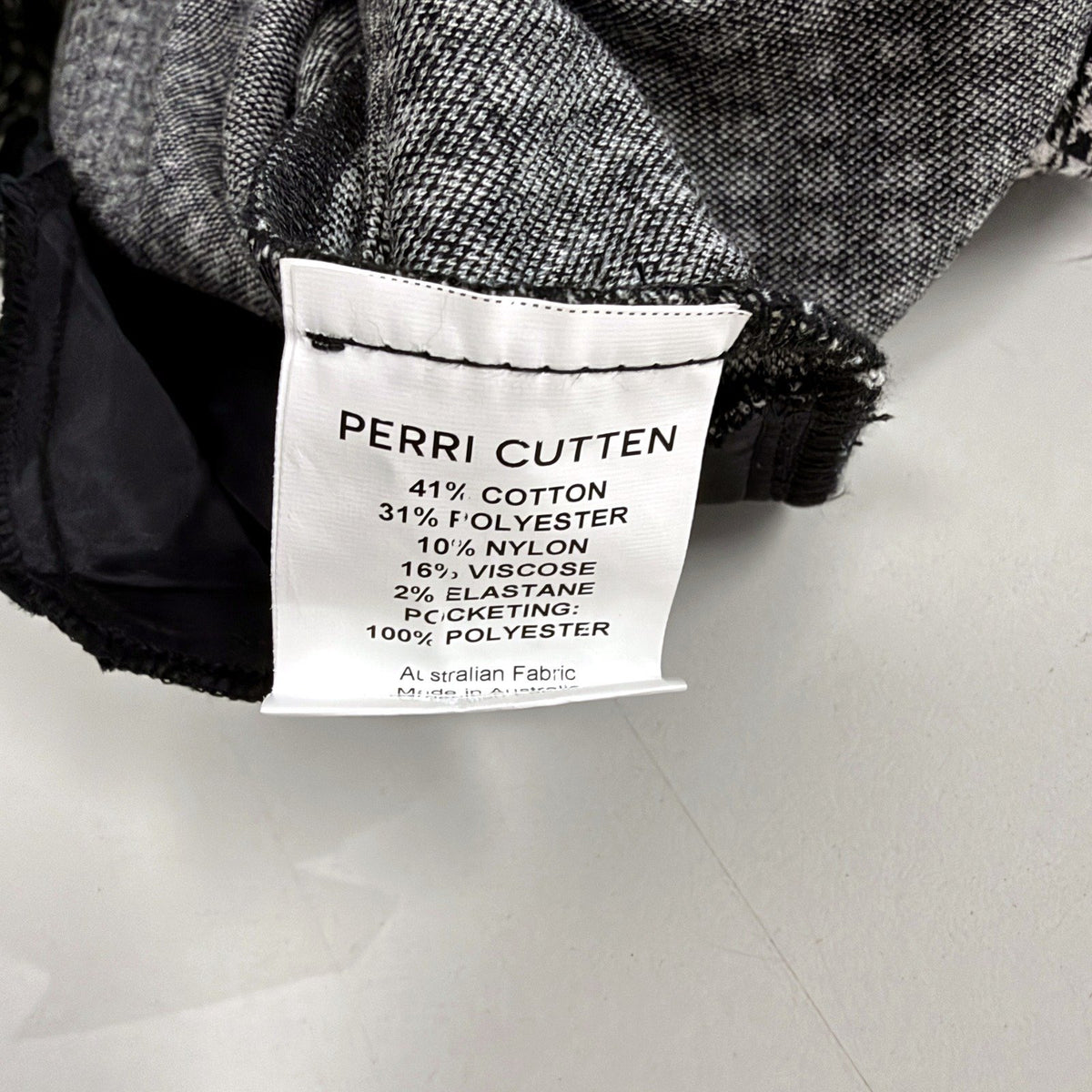 Perri Cutten Womens Black White Houndstooth Trousers Size 10