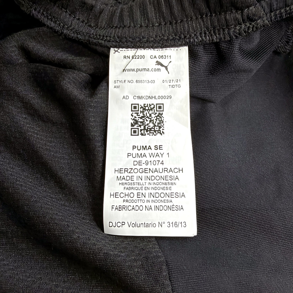 Puma Mens Black Track Pants XL - Athletic Comfortable Fit Size XL