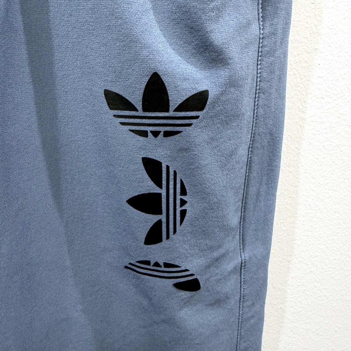 Adidas Mens Originals Blue Track Pants Striped Joggers Medium
