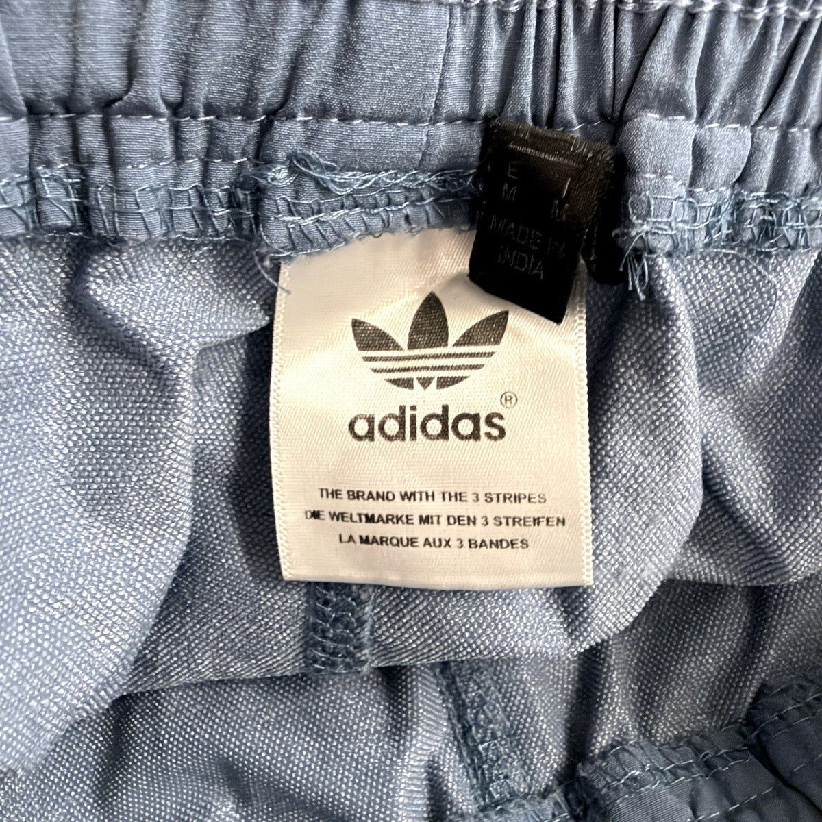 Adidas Mens Originals Blue Track Pants Striped Joggers Medium