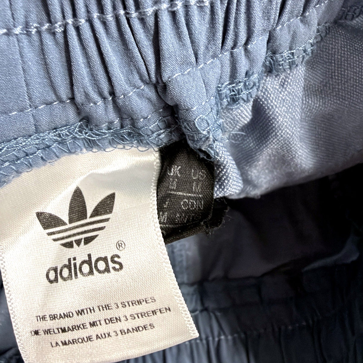Adidas Mens Originals Blue Track Pants Striped Joggers Medium