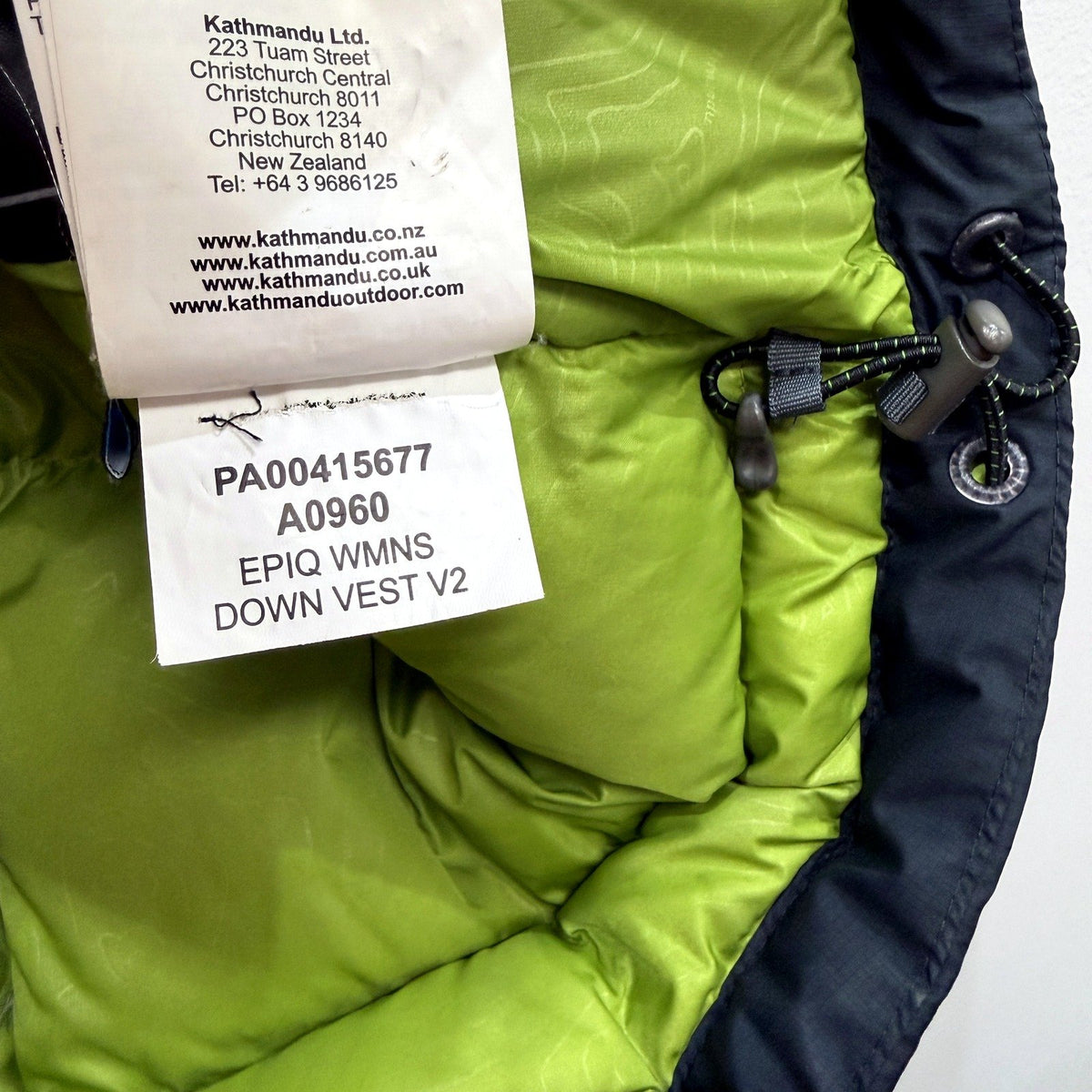 Kathmandu Womens EPIQ Down Vest Sleeveless Puffer Black Size 10