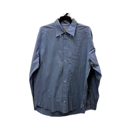 R.M. Williams Mens Long Sleeve Button-Up Shirt Blue-Grey Size L
