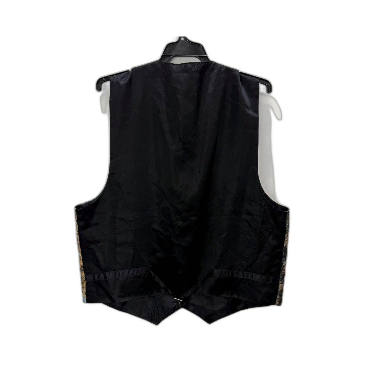 Monsieur Mens Formal Vest Black Gold Floral Brocade Size L