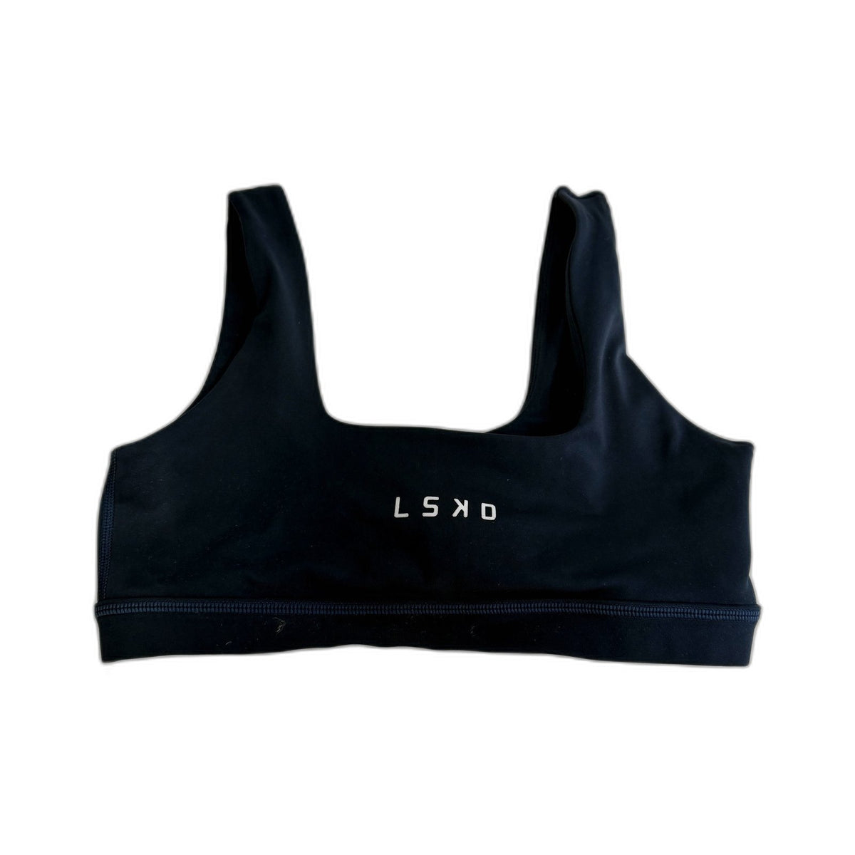 LSKD Womens Navy Blue Racerback Sports Bra Non-Padded XS | Size XS