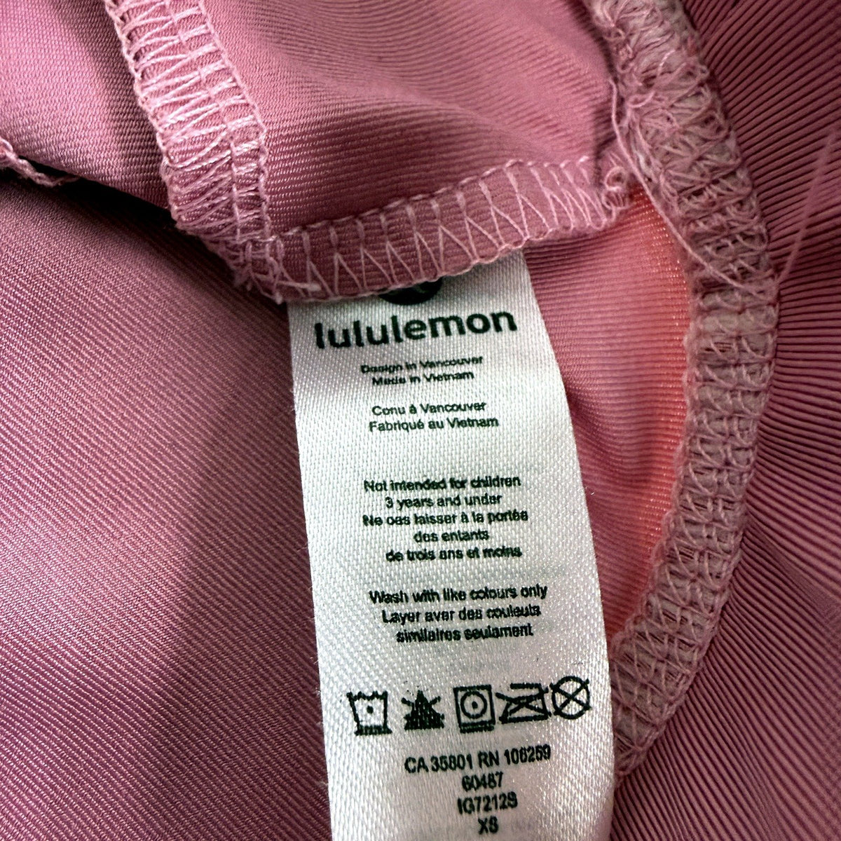 Lululemon Womens Sports Bra Racerback Pink Mauve Size 2XL Support