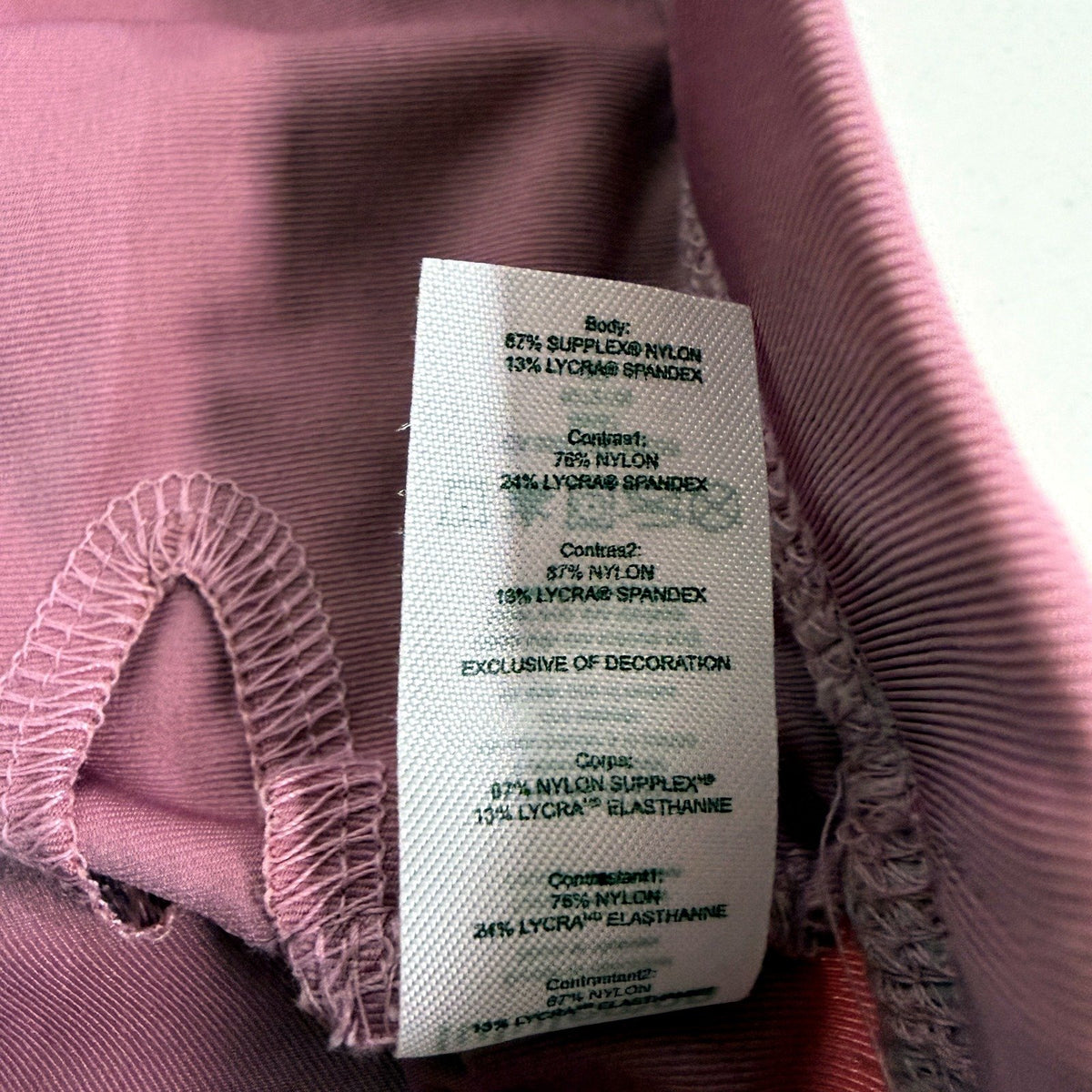 Lululemon Womens Sports Bra Racerback Pink Mauve Size 2XL Support
