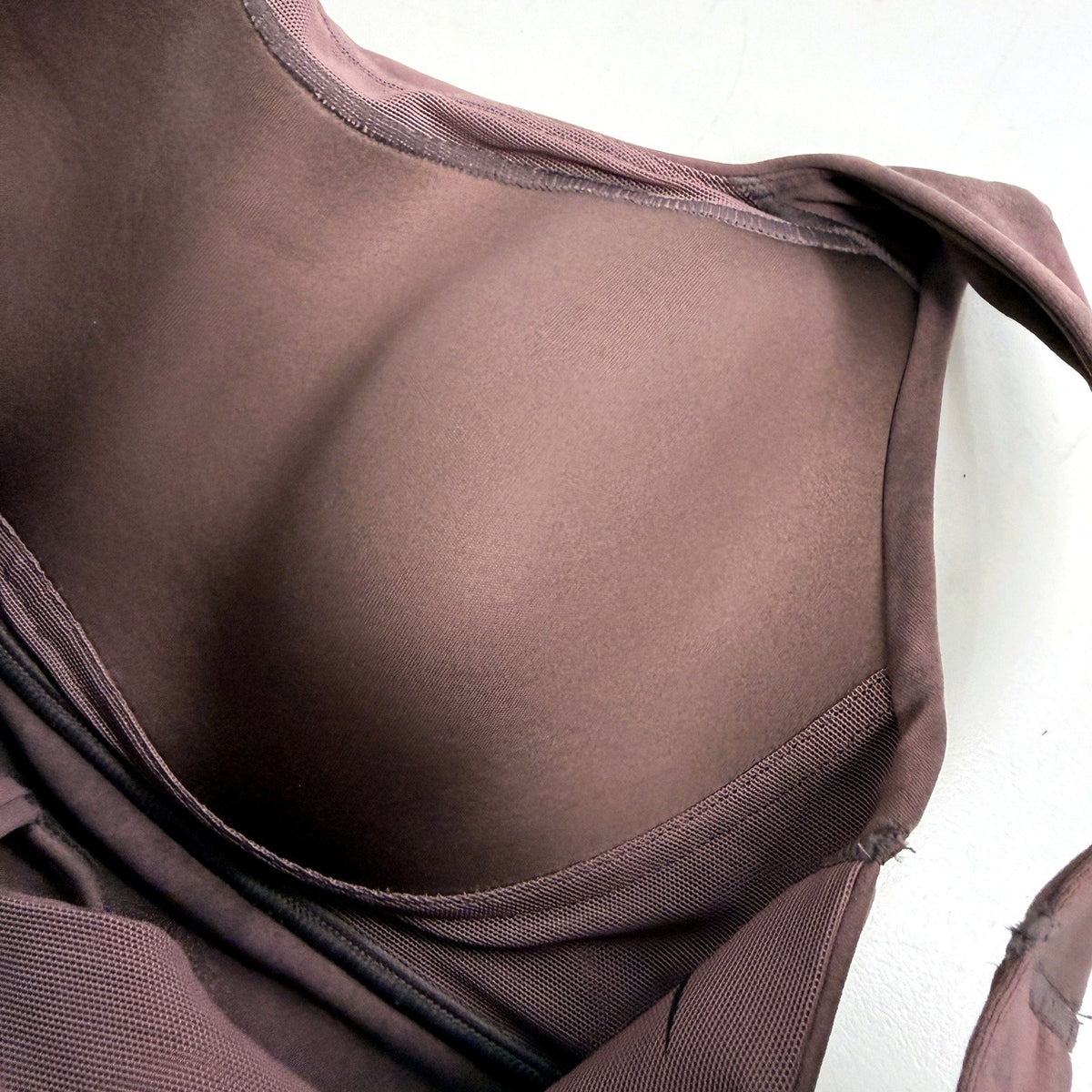 Nike Womens Padded Sports Bra Racerback Athletic Mauve Size S