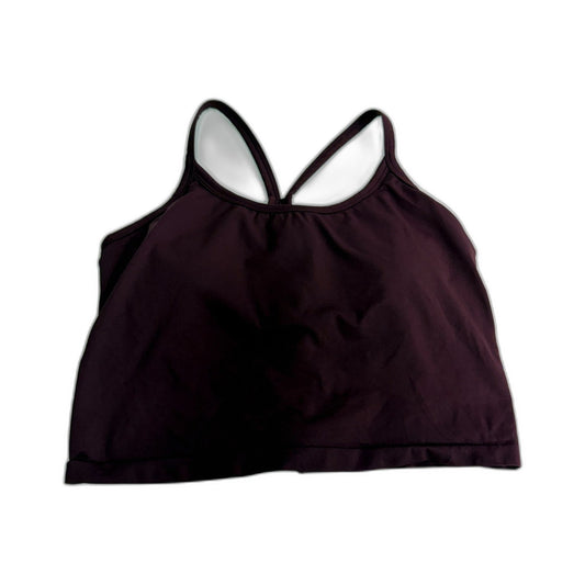 Elite Eleven Womens Padded Sports Bra Burgundy Athletic Support Size L