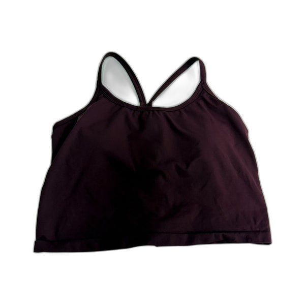 Elite Eleven Womens Padded Sports Bra Burgundy Athletic Support Size L