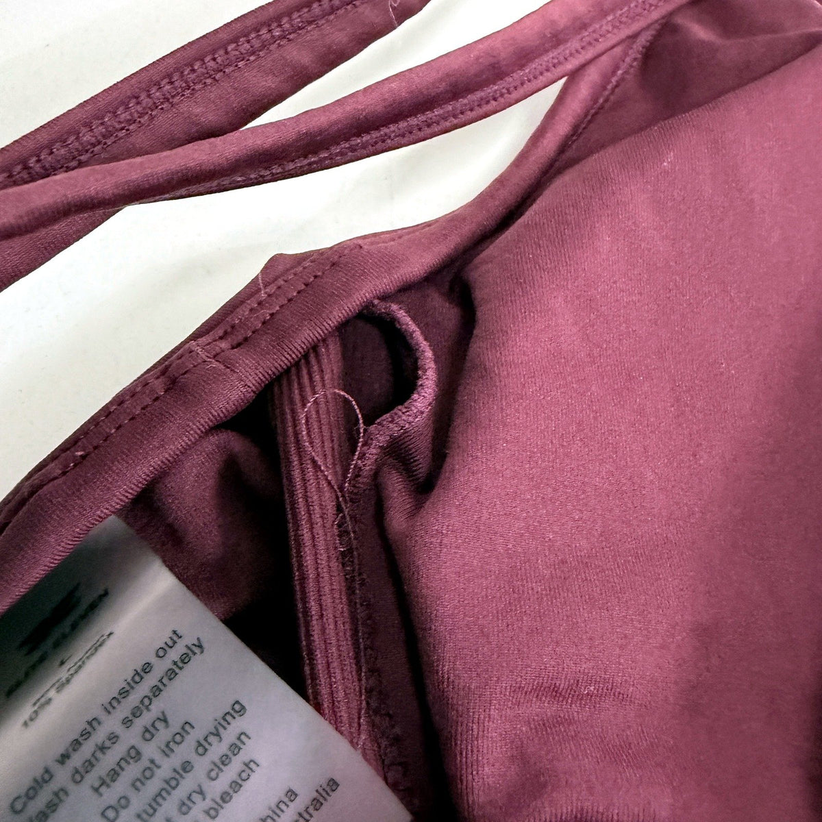 Elite Eleven Womens Padded Sports Bra Burgundy Athletic Support Size L