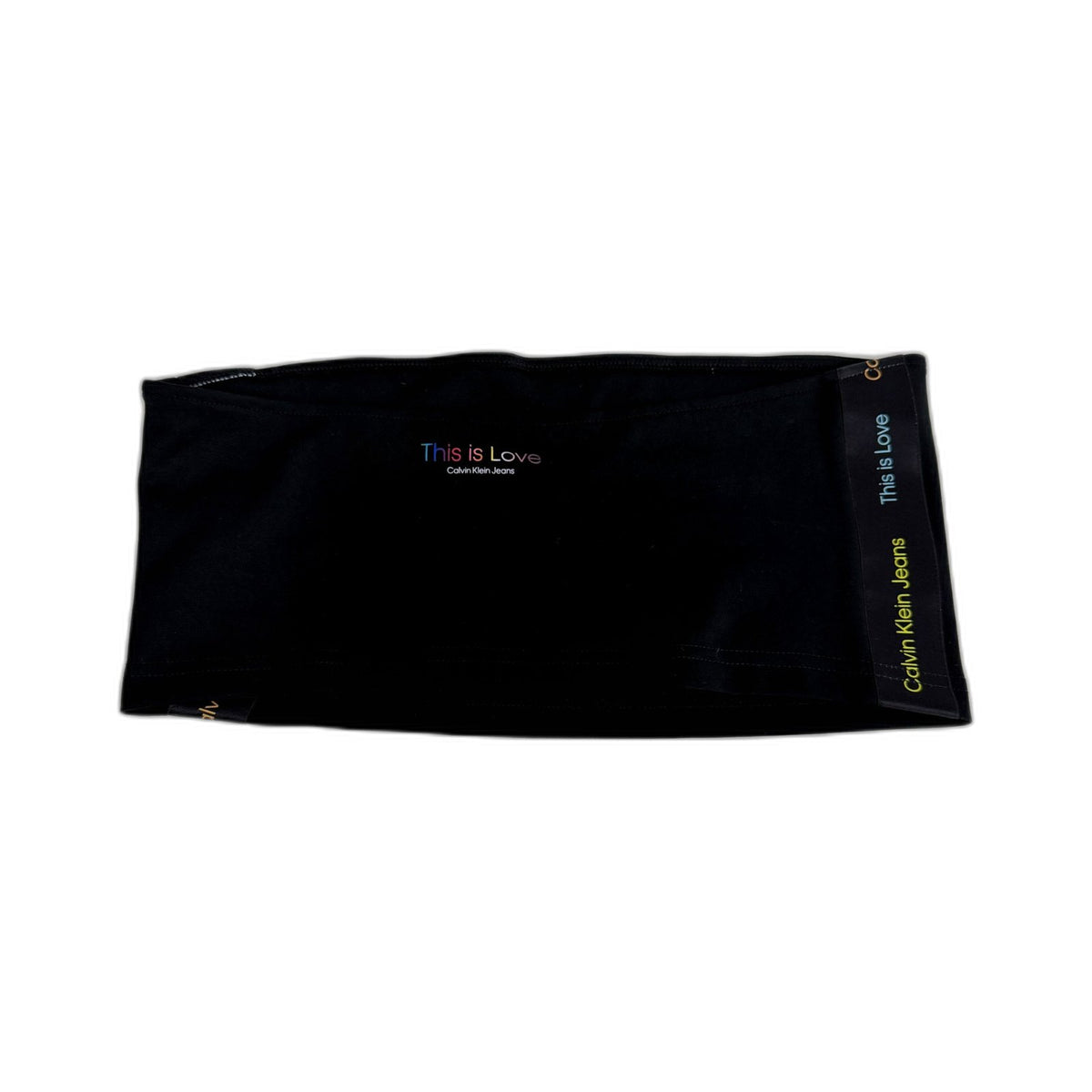Calvin Klein Jeans Womens Black Tube Top Elastic Headband Size L NEW