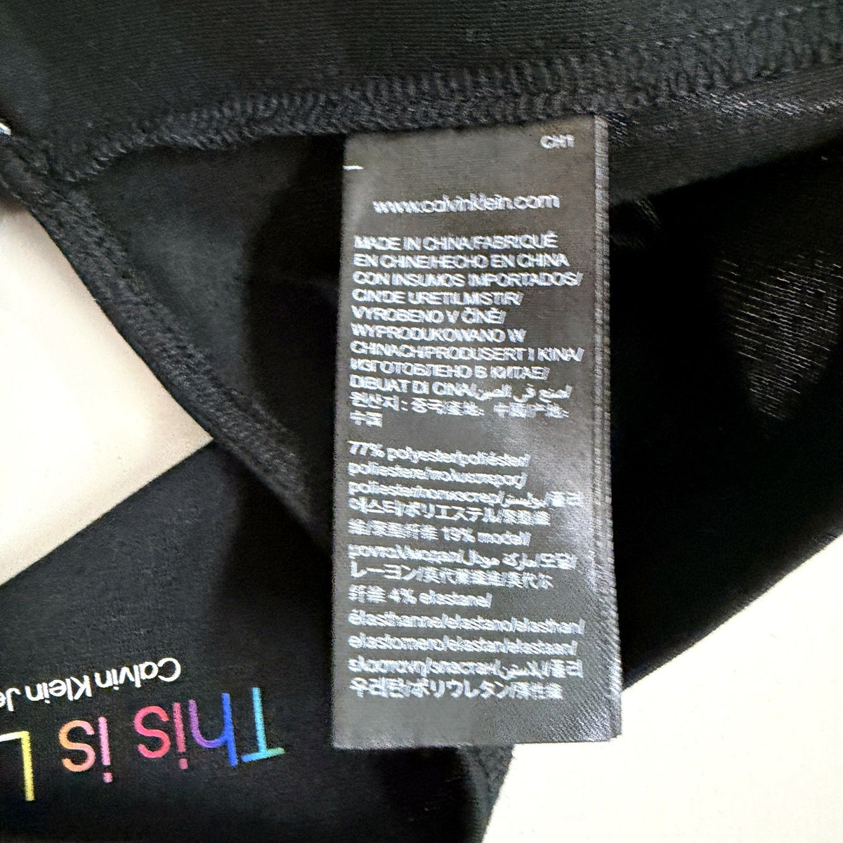 Calvin Klein Jeans Womens Black Tube Top Elastic Headband Size L NEW
