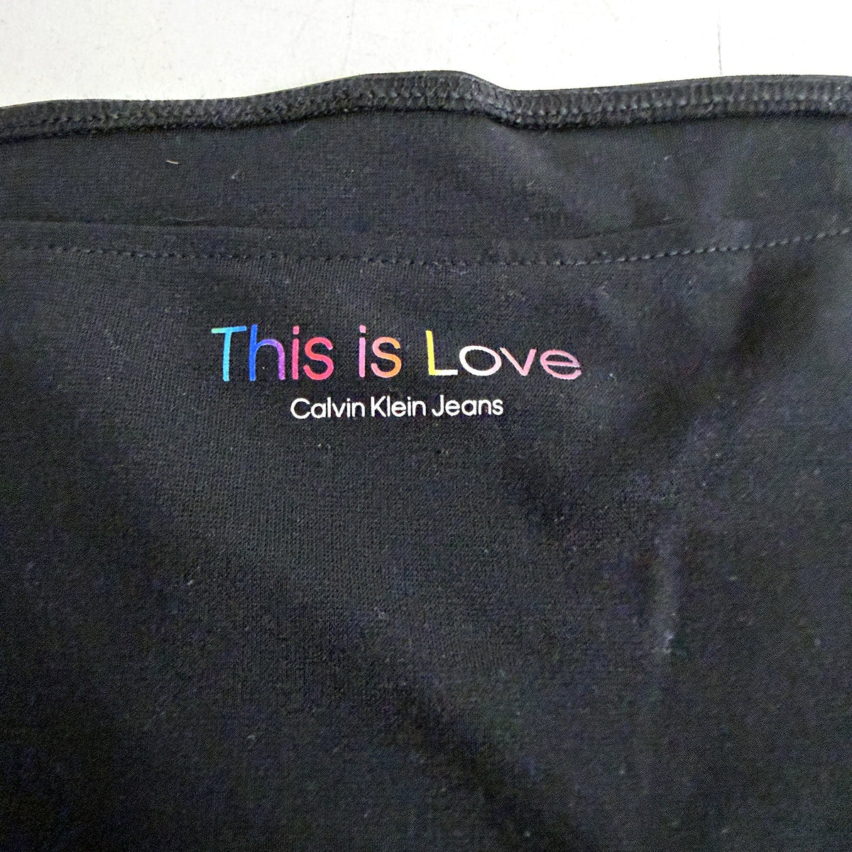 Calvin Klein Jeans Womens Black Tube Top Elastic Headband Size L NEW