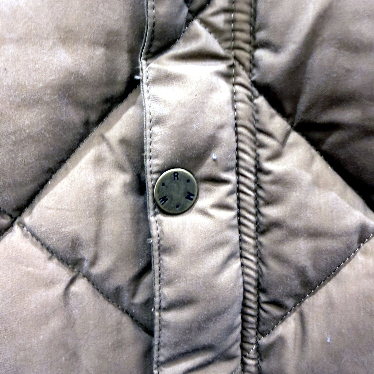 R.M. Williams Mens Quilted Puffer Vest Olive Brown Size L