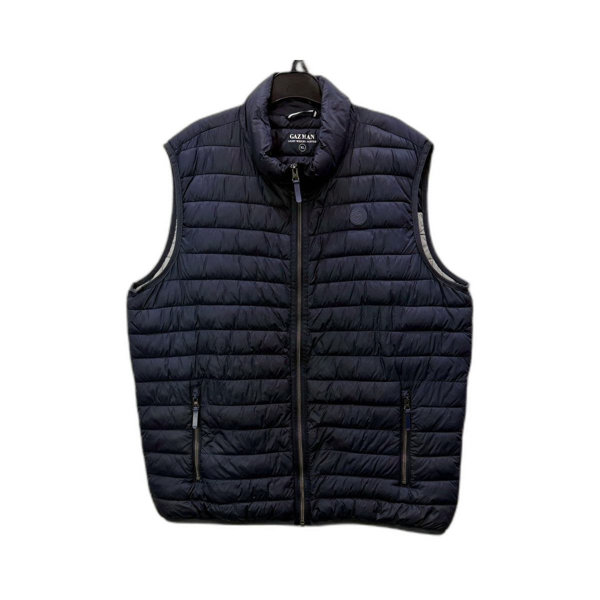 Gazman Mens Puffer Vest Lightweight Quilted Sleeveless Navy Blue Size XL