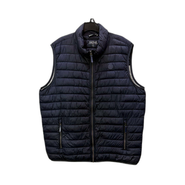 Gazman Mens Puffer Vest Lightweight Quilted Sleeveless Navy Blue Size XL