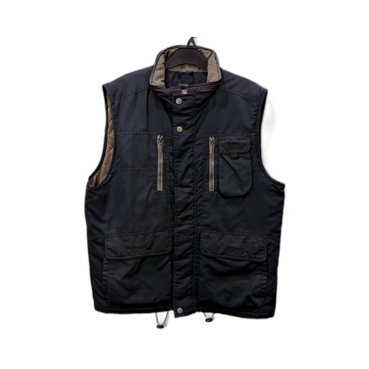 Duchamp Mens Quilted Puffer Vest Sleeveless Navy Blue Size L
