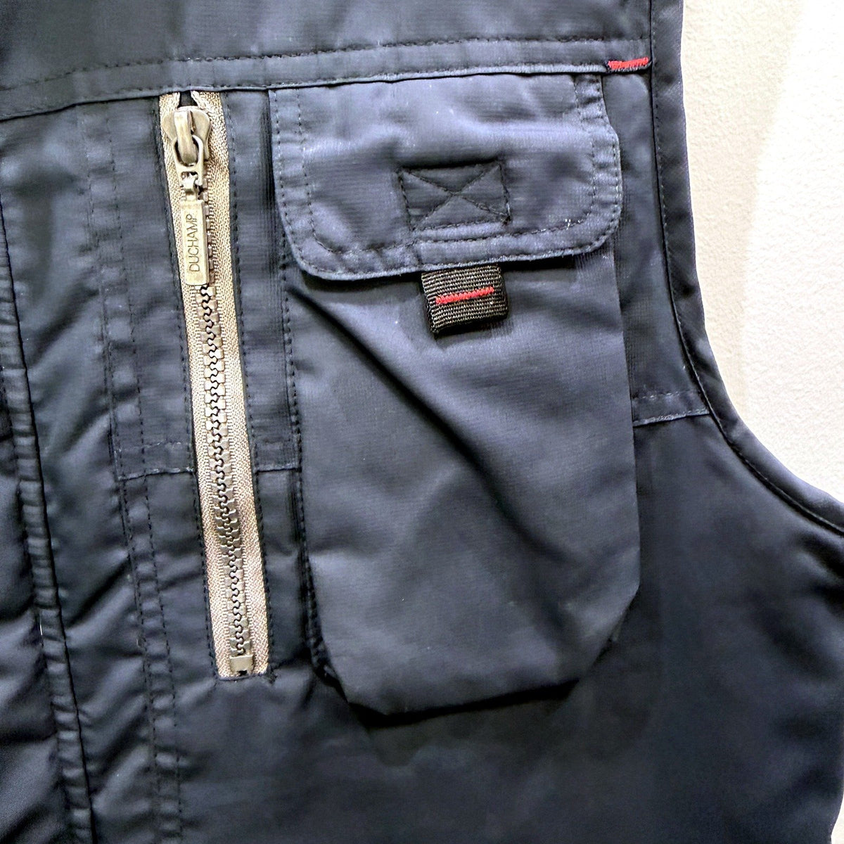 Duchamp Mens Quilted Puffer Vest Sleeveless Navy Blue Size L