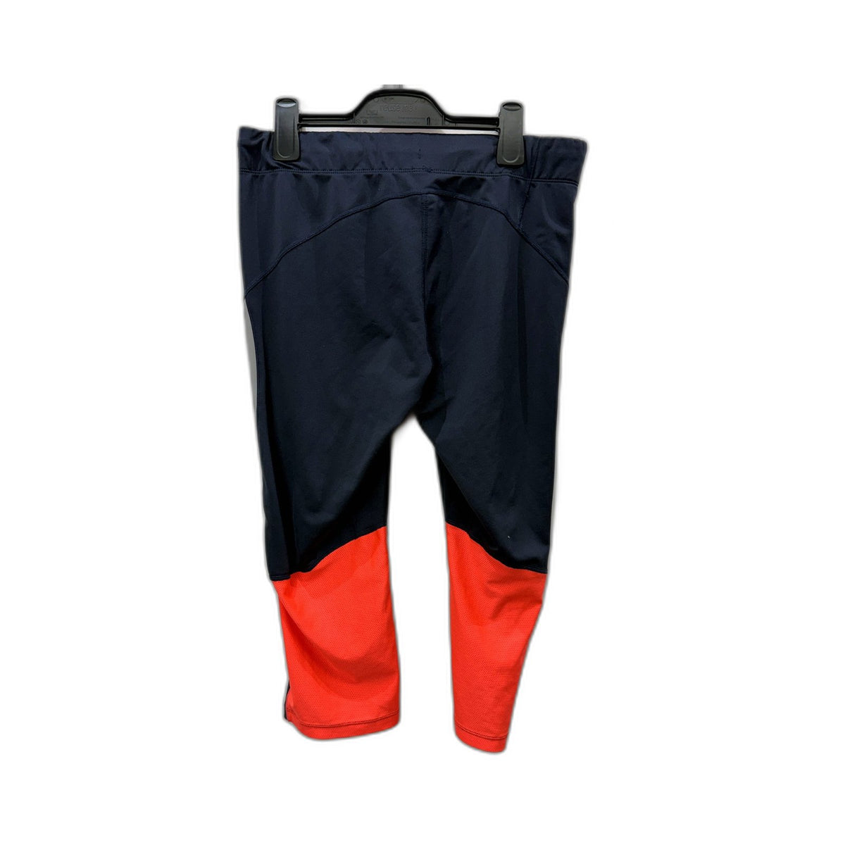New Balance Womens Athletic Capri Leggings Navy Blue Orange Medium
