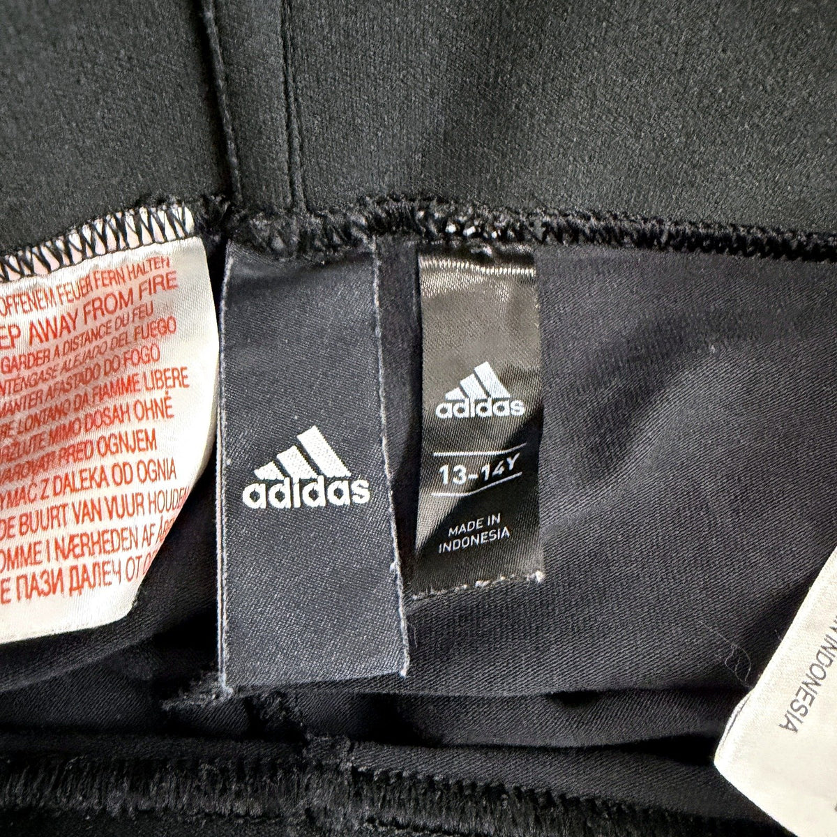 Adidas Girls Athletic Leggings Black Hot Pink Logo Youth Size 13-14