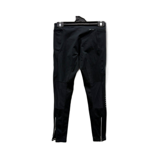 Nike Womens Dri-FIT Running Tights Black Ankle Zip XS