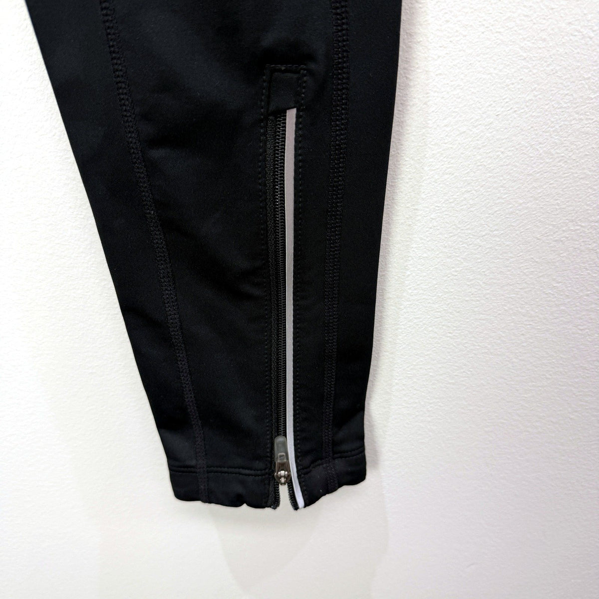 Nike Womens Dri-FIT Running Tights Black Ankle Zip XS