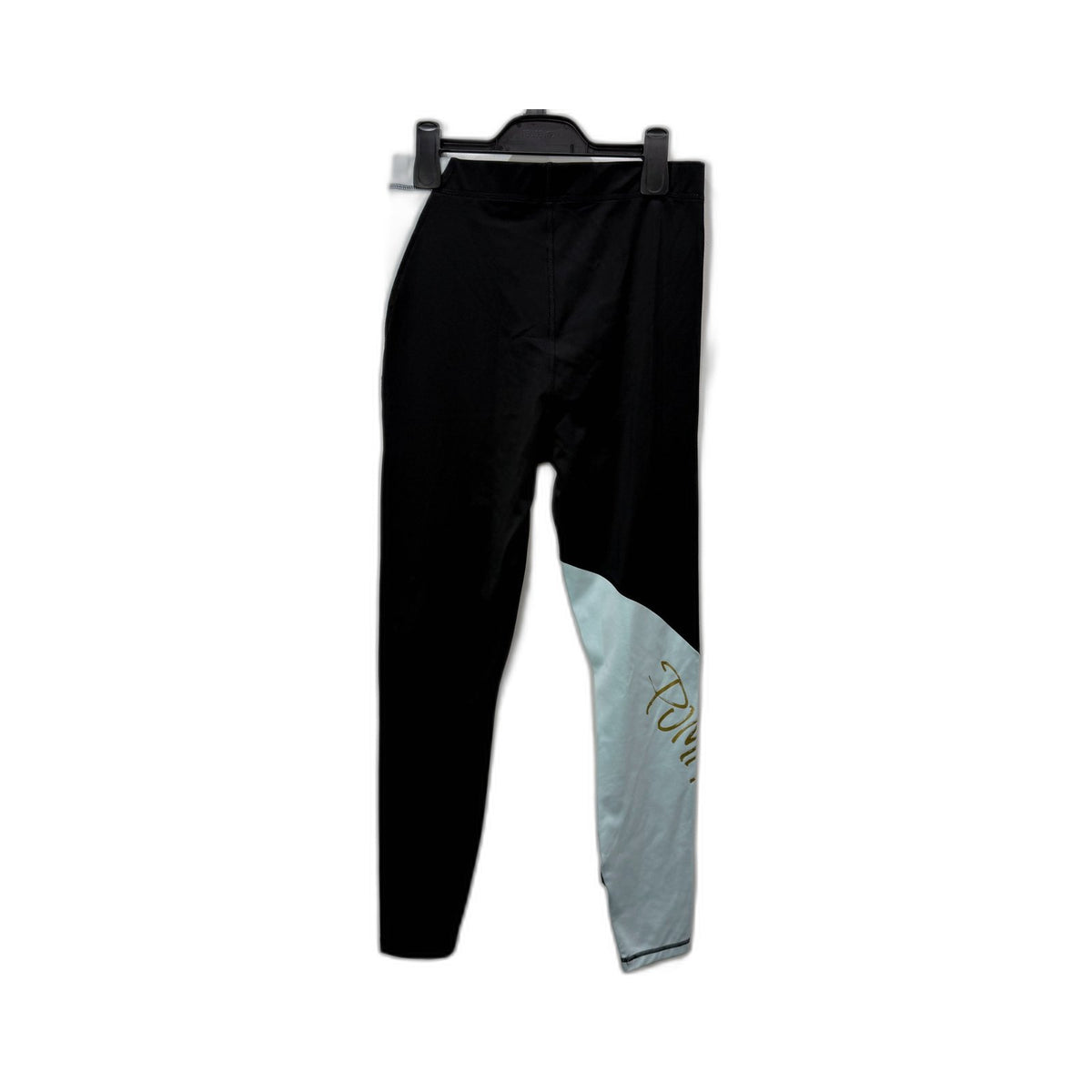 Puma Womens DryCell Athletic Leggings Black Light Blue Grey M