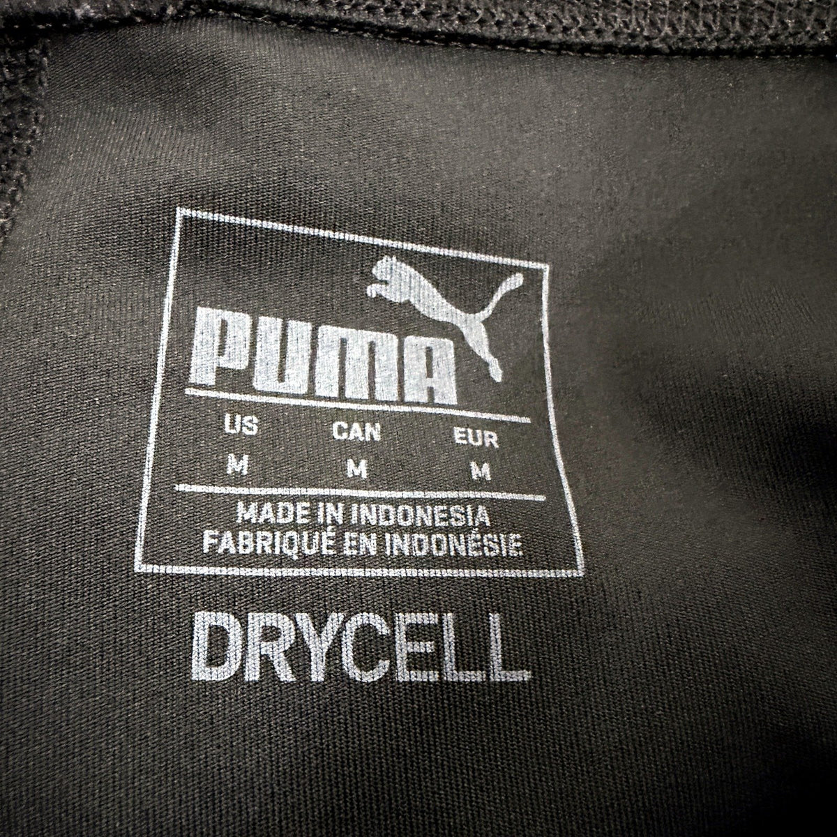Puma Womens DryCell Athletic Leggings Black Light Blue Grey M