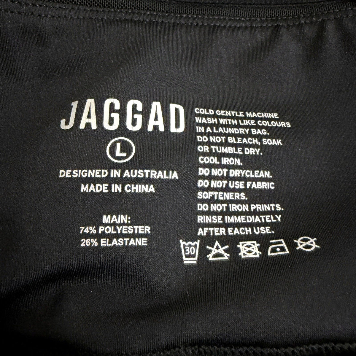 Jaggad Womens Black Capri Leggings Athletic Activewear Size L