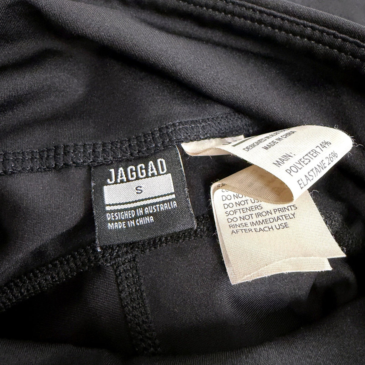 JAGGAD Womens High Waist Black Athletic Yoga Leggings by Size S